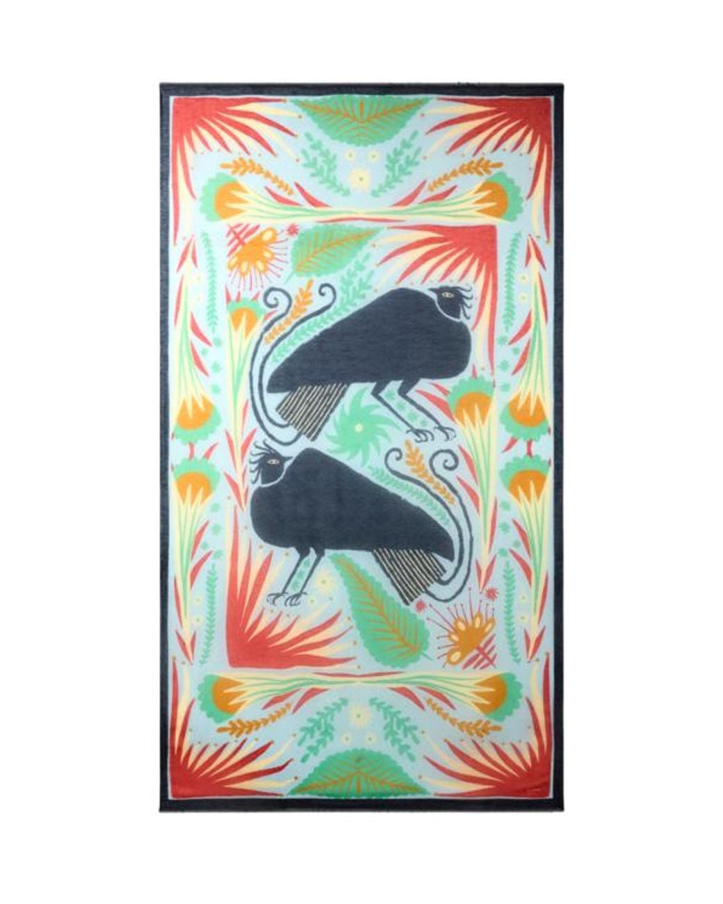 Etro Blue X Tabby Booth Modal-Blend Scarf With Placed Print
