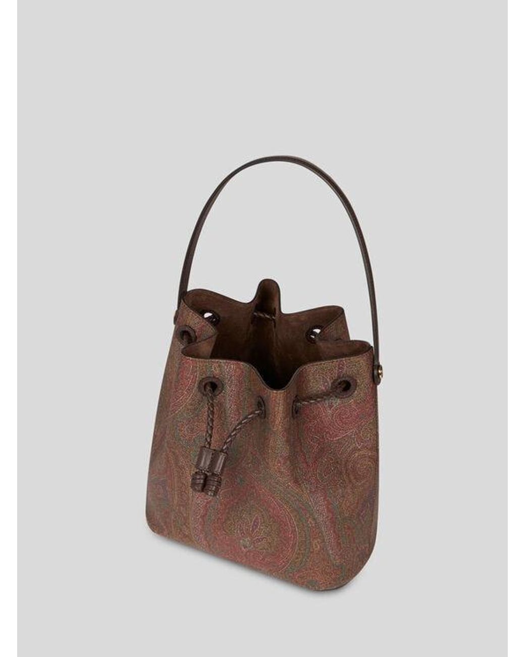 Etro Brown Small Arnica Bucket Bag
