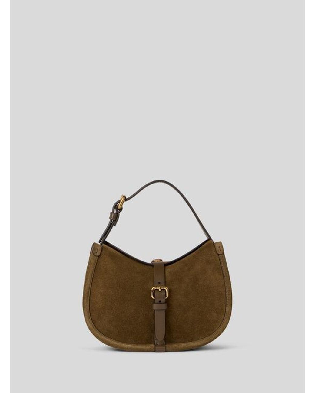Etro Brown Small Suede Pony Bag