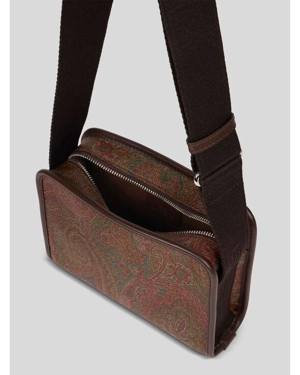Etro Brown Arnica Camera Case With Shoulder Strap for men