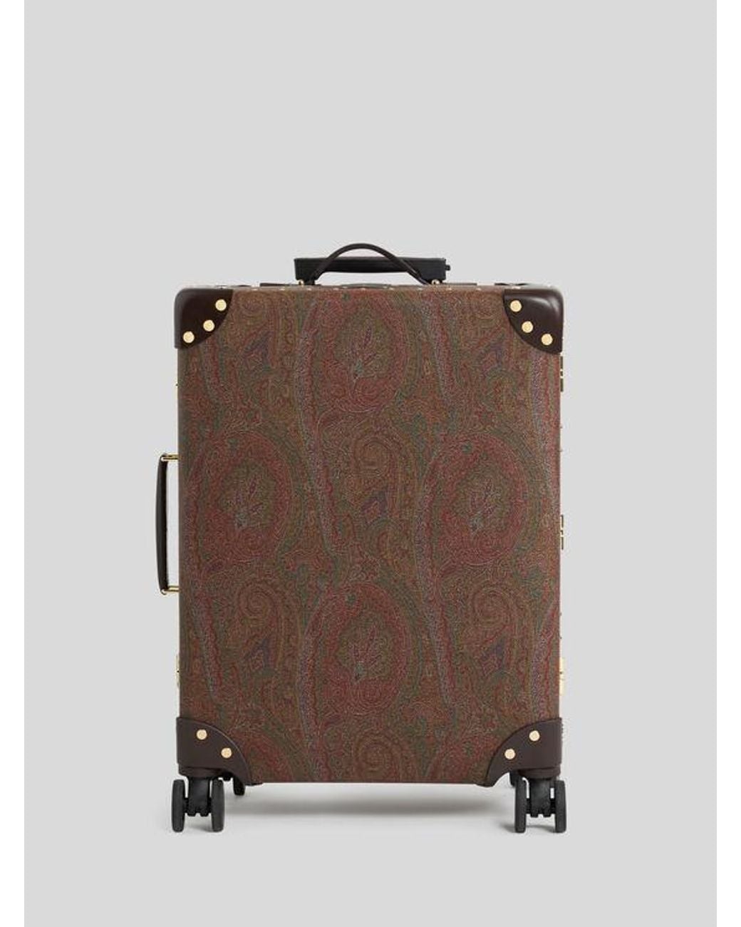 Etro Brown X Globe-Trotter Arnica And Leather Carry-On Case for men