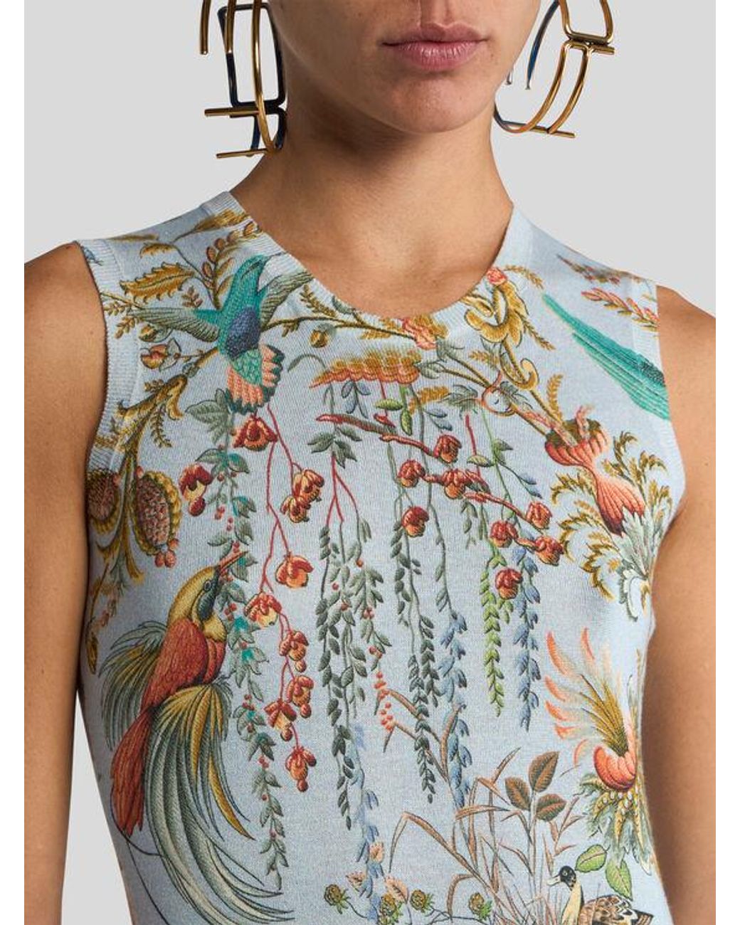 Top di Etro in Blue