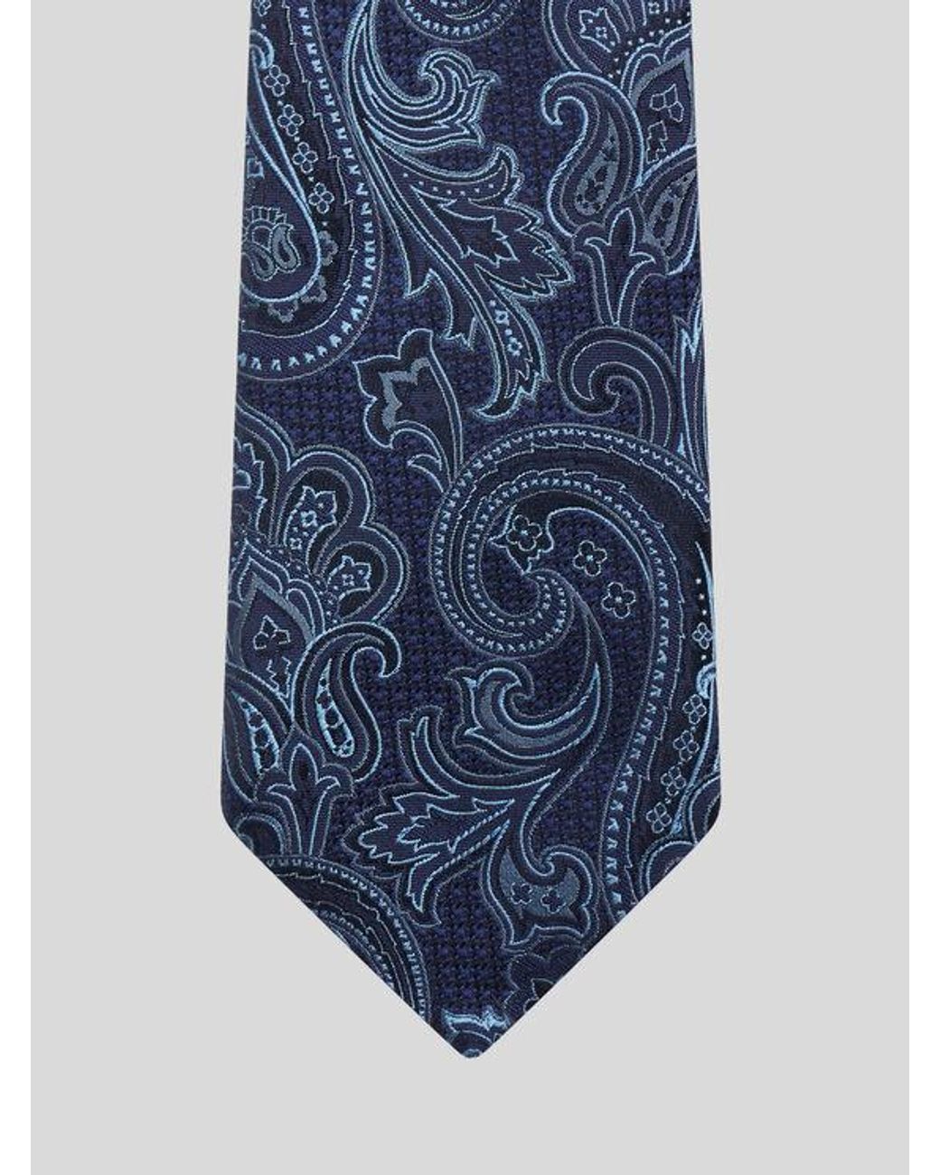Etro Blue Silk Jacquard Tie for men