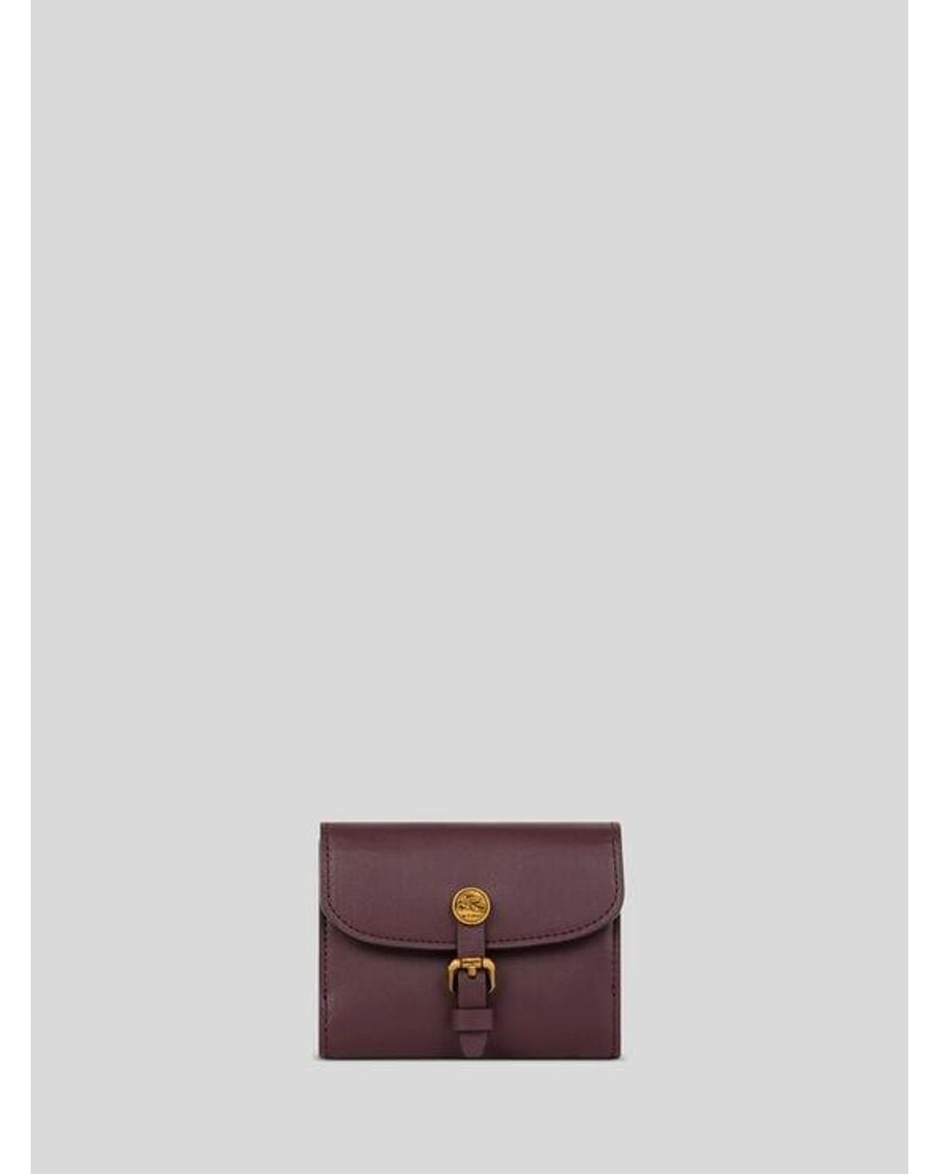 Etro Purple Small Leather Pony Wallet