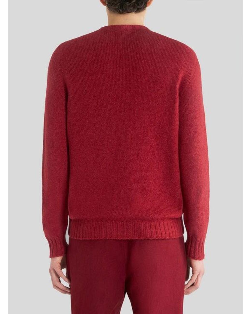 Etro Red Cashmere Jumper for men