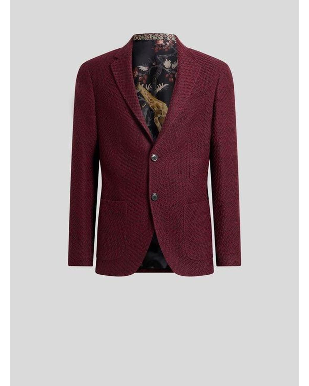 Etro Purple Single-Breasted Jacket for men