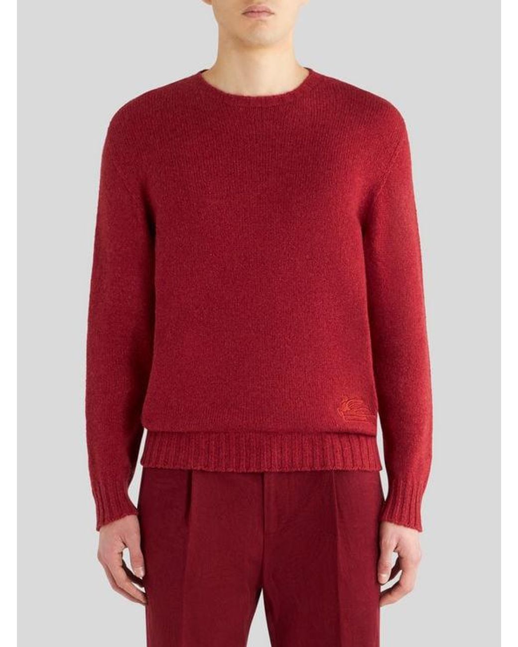 Etro Red Cashmere Jumper for men