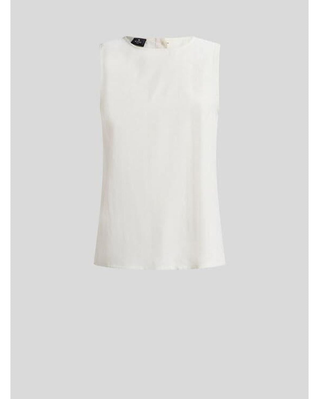 Etro White Paisley Jacquard Top