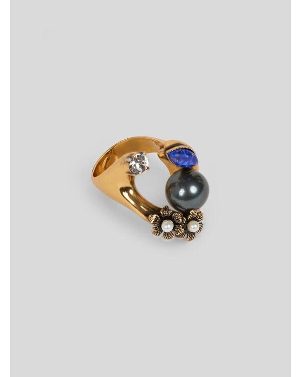 Etro White Ring With Appliqués