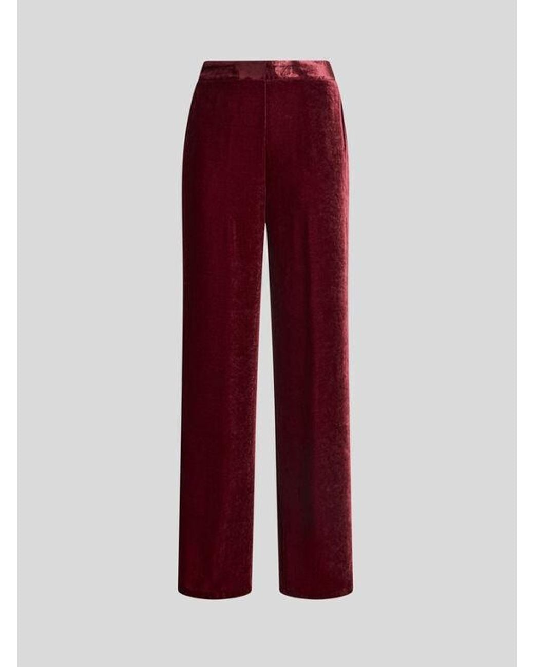 Etro Red Velvet Palazzo Trousers