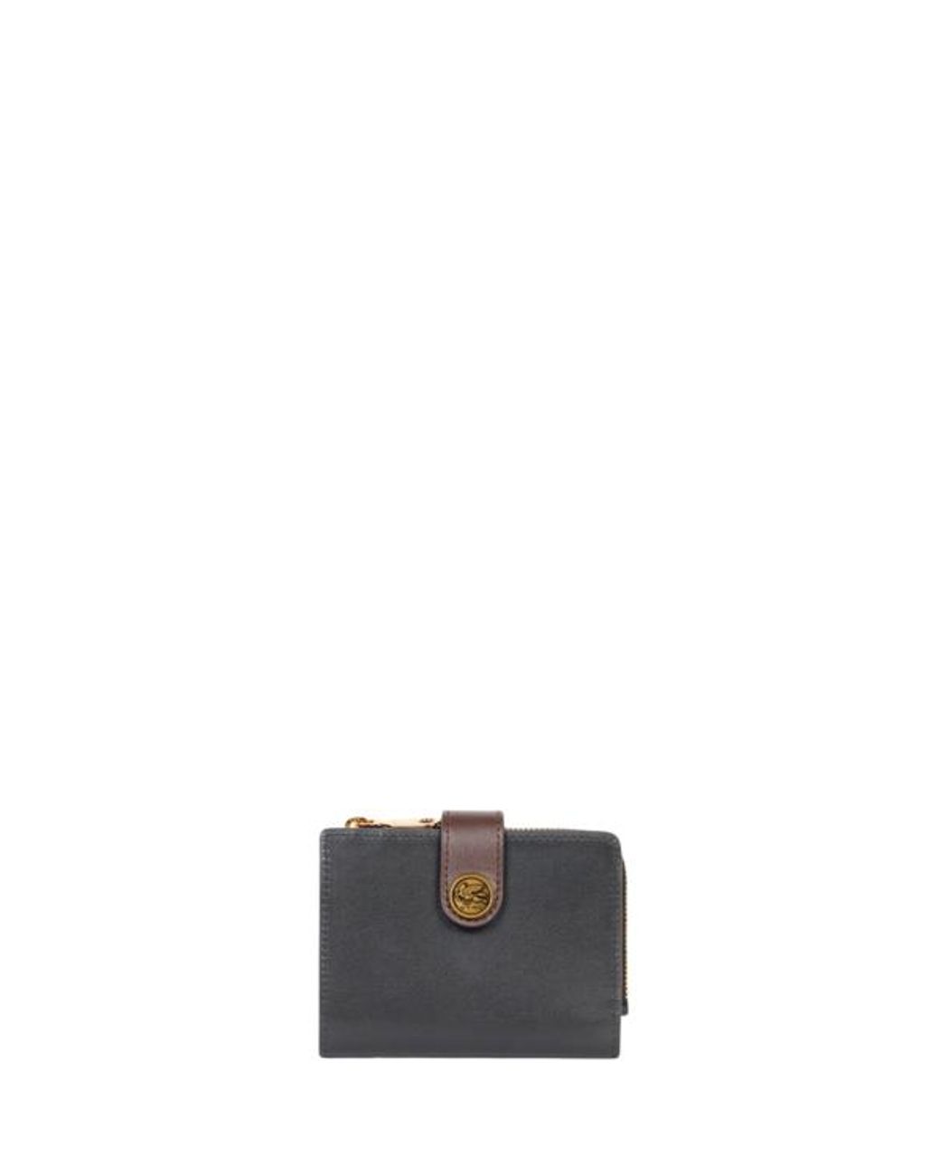 Etro White Small Leather Wallet