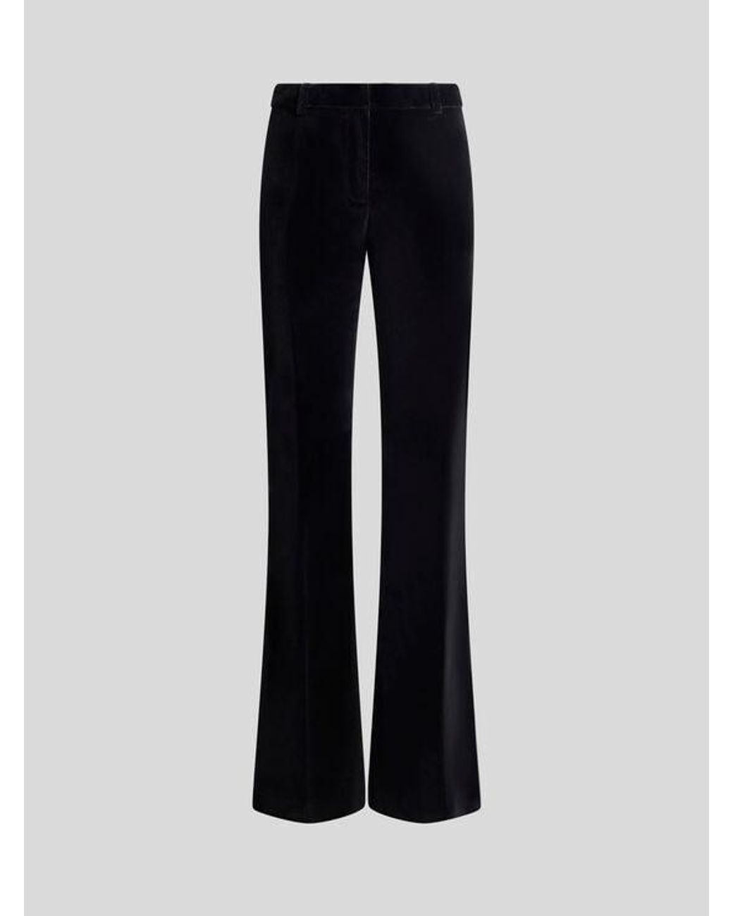 Etro Black Cotton Velvet Trousers