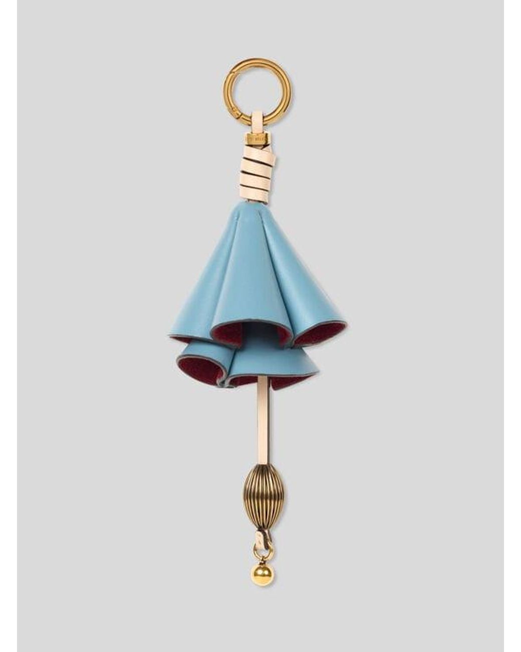 Etro Blue Leather Flower Charm