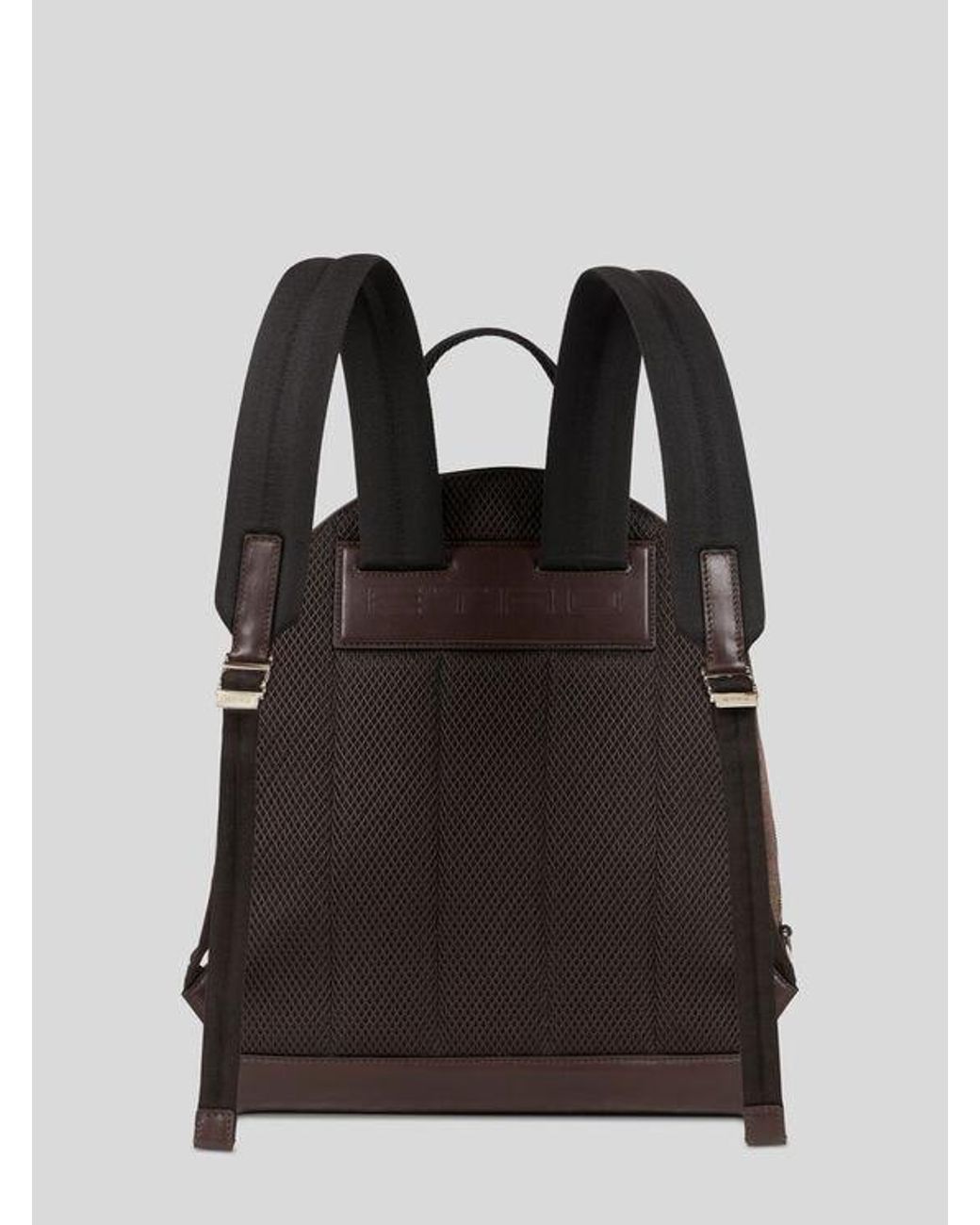 Etro Brown Essential Arnica Backpack With Pegaso for men