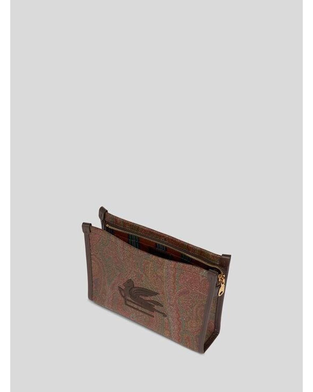 Pouch Arnica Con Pegaso, Donna di Etro in Brown