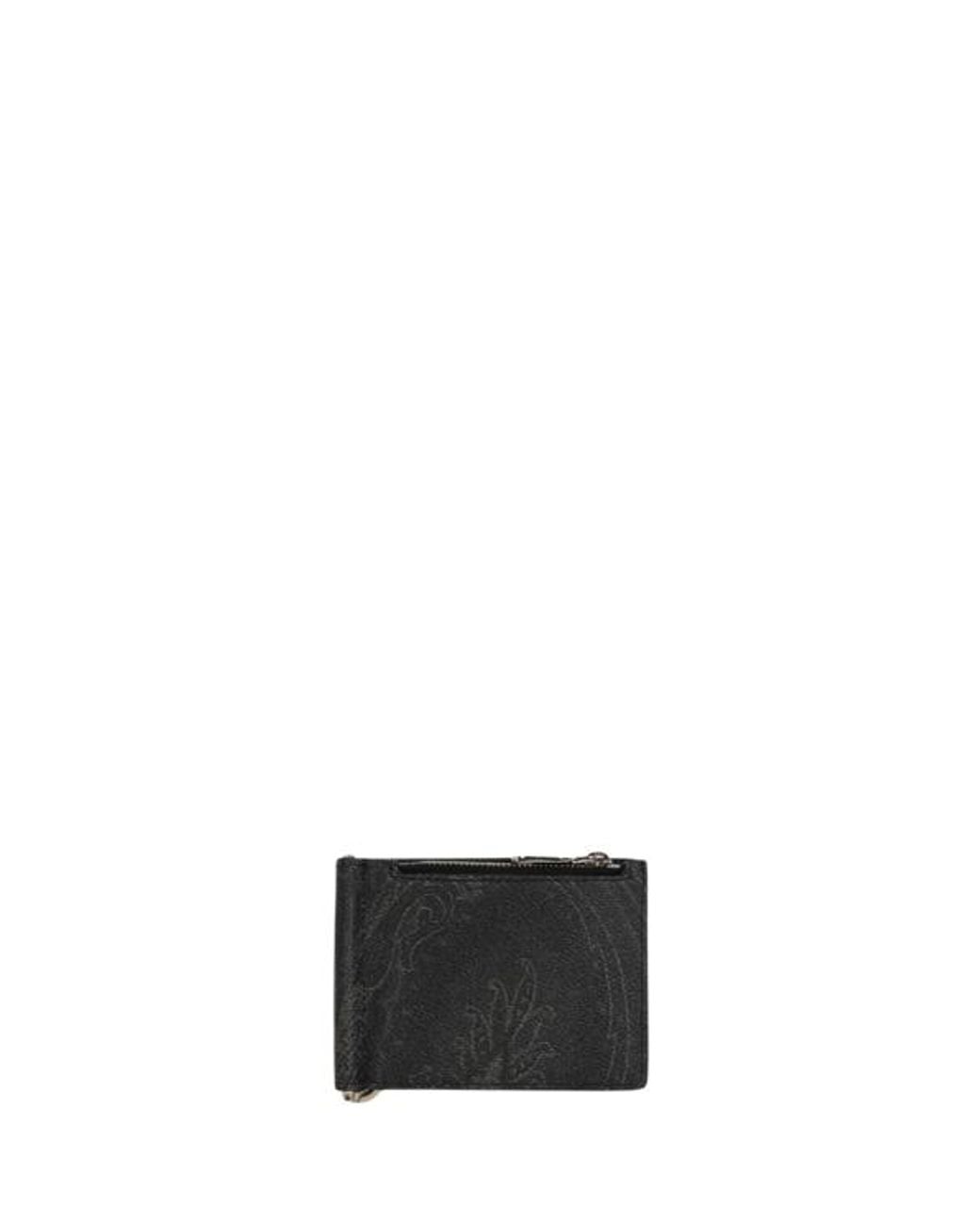 Etro White Arnica Bifold Card Holder for men