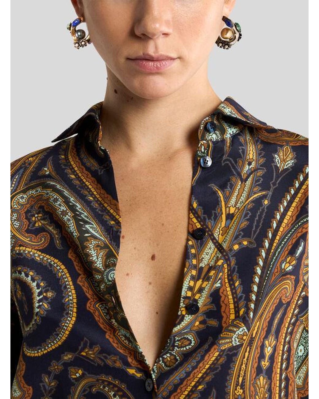 Etro Blue Earrings With Appliqués