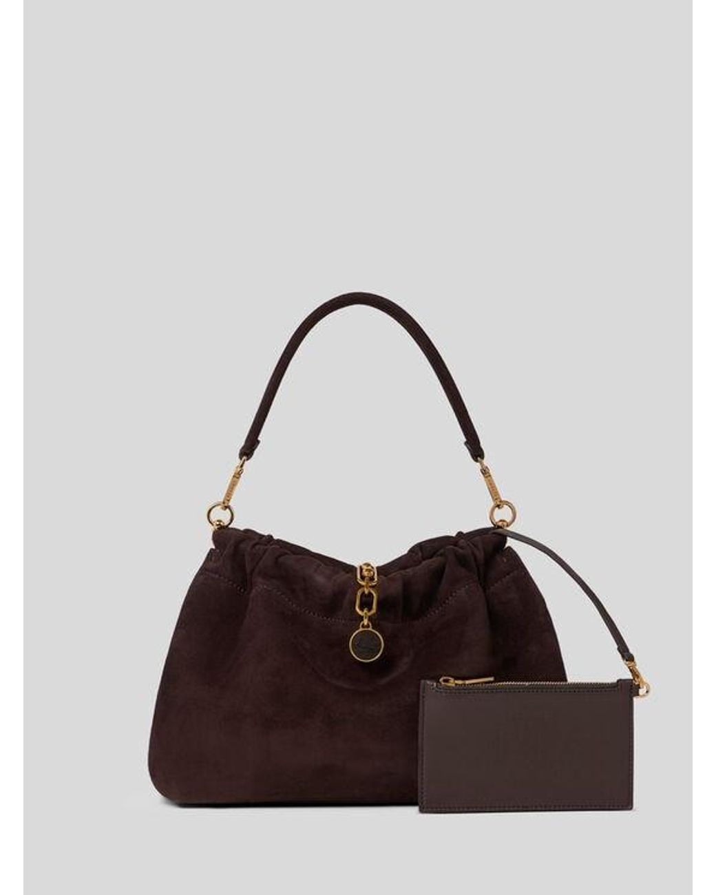 Etro Brown Medium Vela Blossom Bag