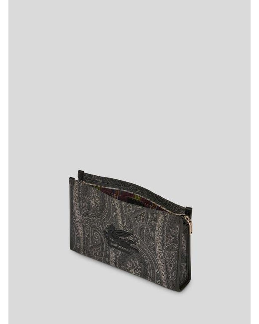 Etro Gray Large Arnica Pouch for men