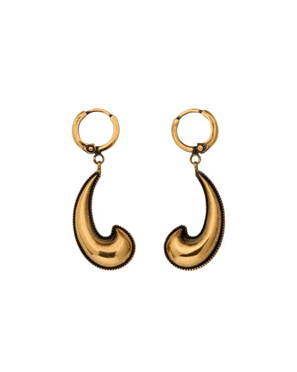 Etro Metallic Earrings With Mini Paisley Detail