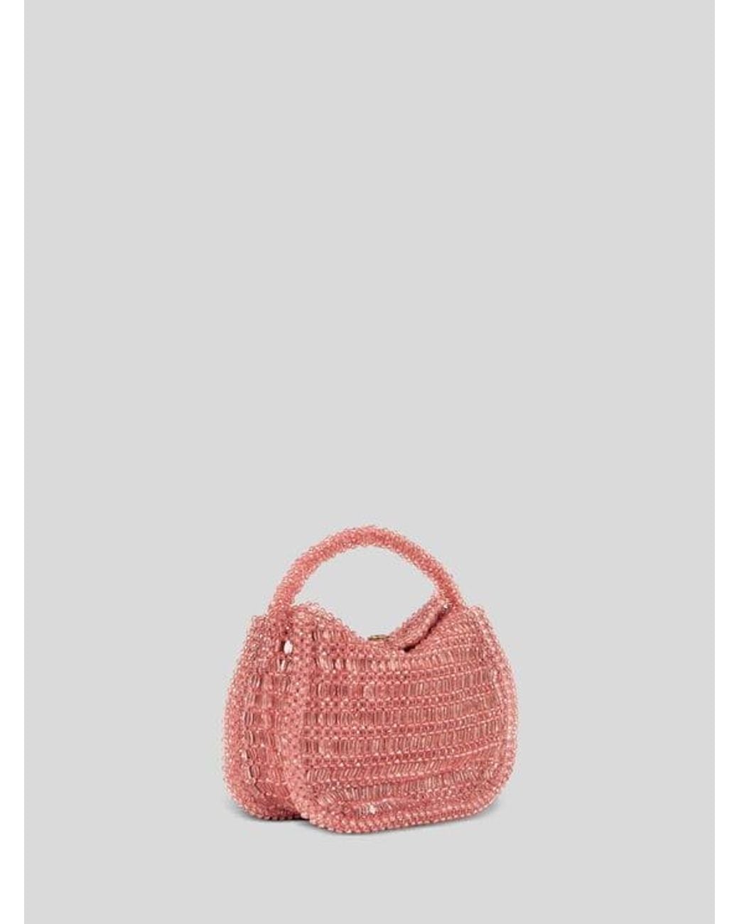 Etro Pink Small Pony Bag With Embroidered Beads