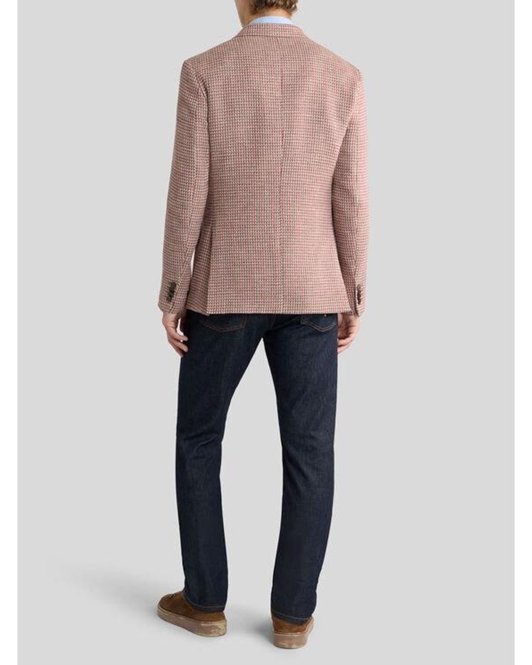 Etro Pink Single-Breasted Jacket for men