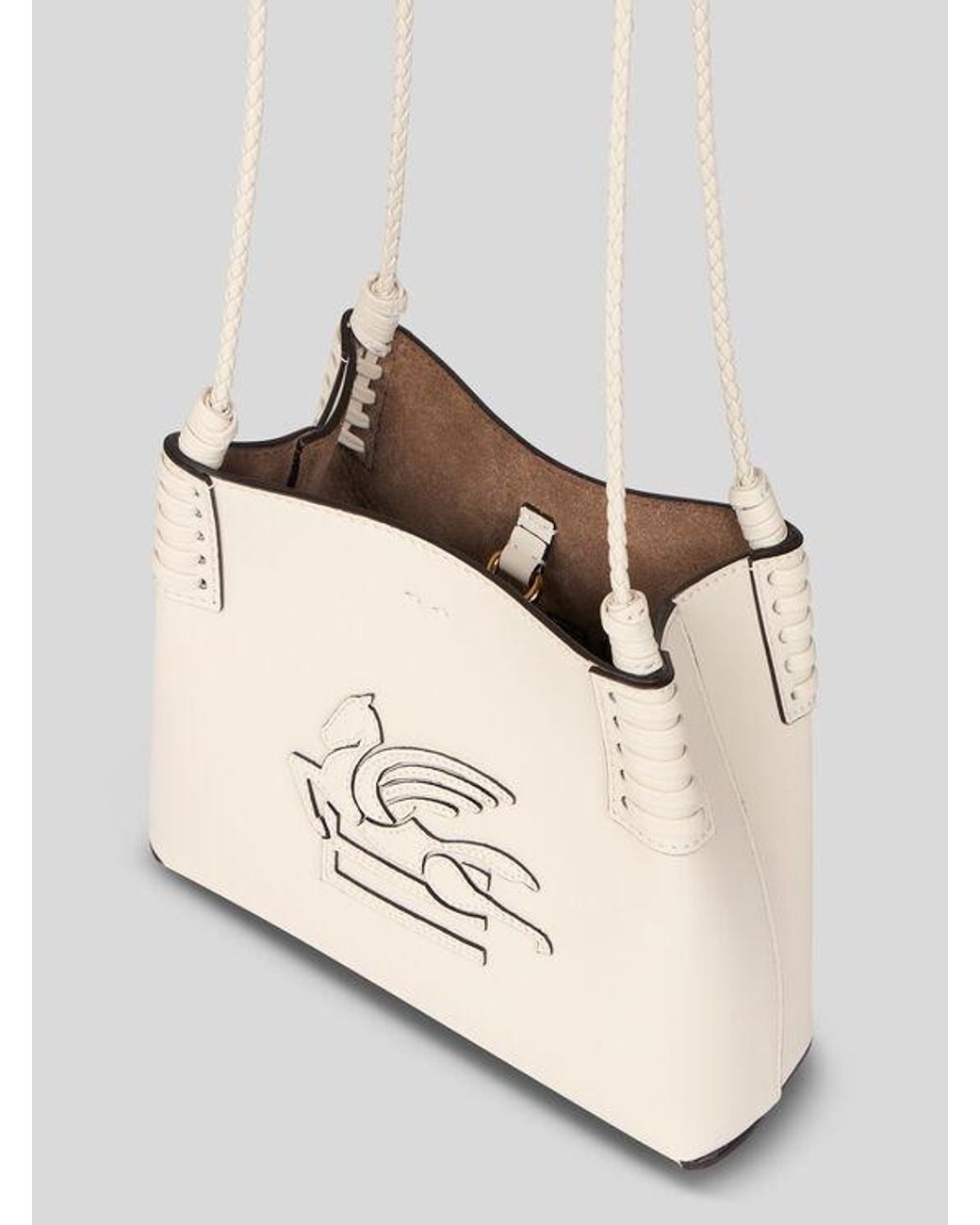 Etro White Mini Libra Tote Bag