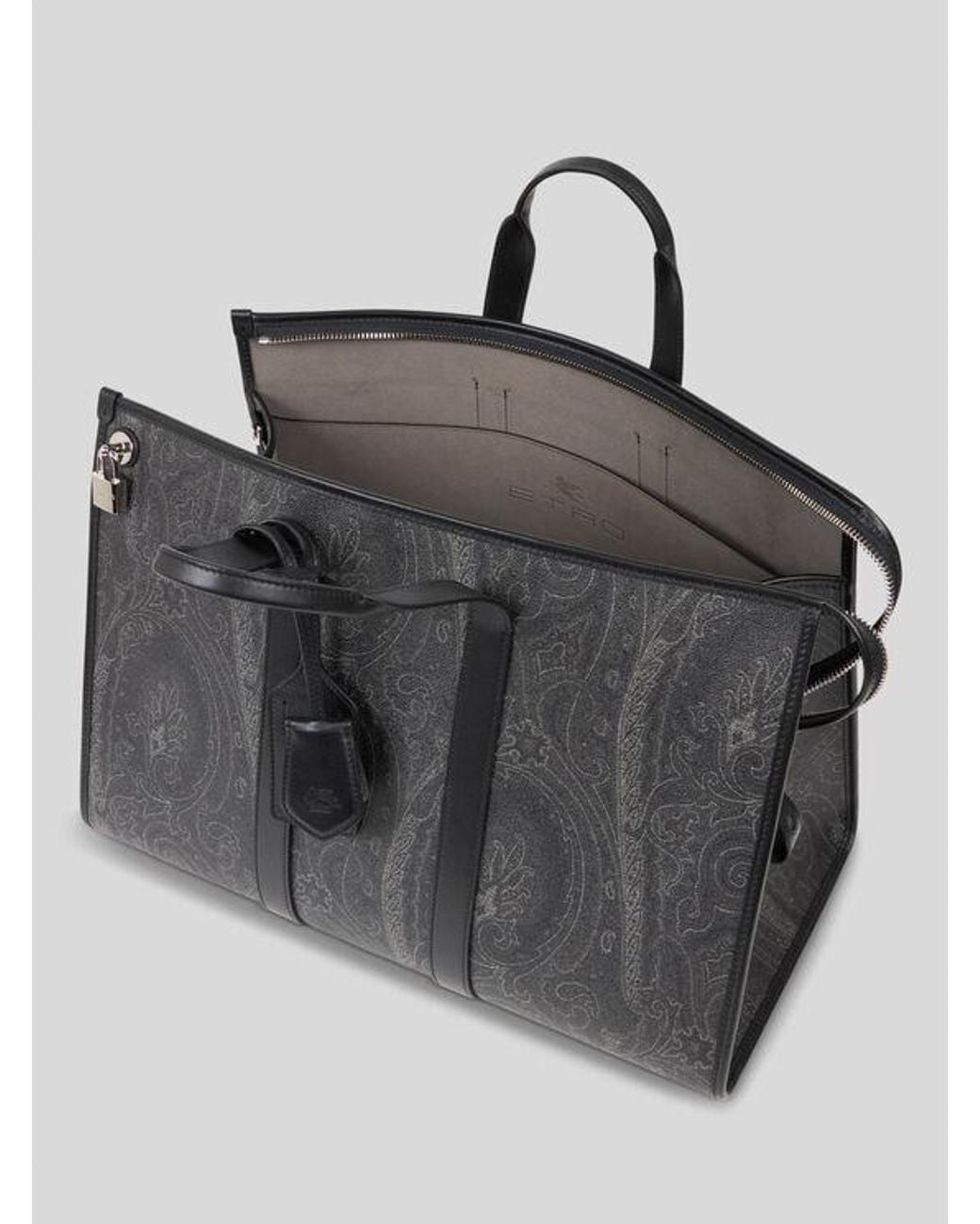 Etro Black Arnica Travel Bag for men