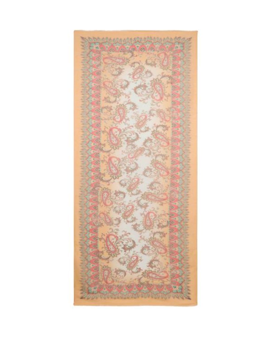 Etro Natural Linen-Blend Scarf With Floral Paisley Motif for men