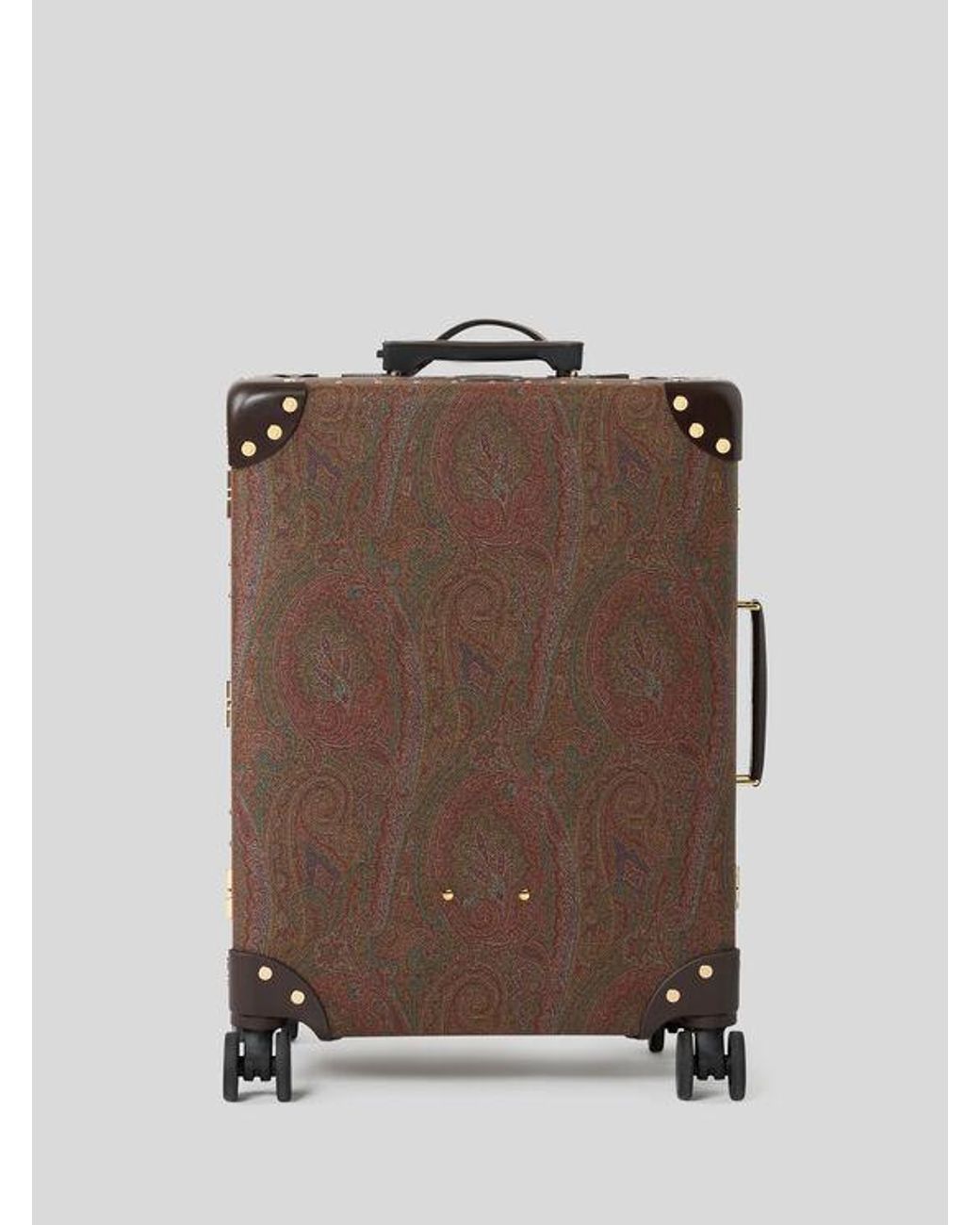 Etro Brown X Globe-Trotter Arnica And Leather Carry-On Case for men