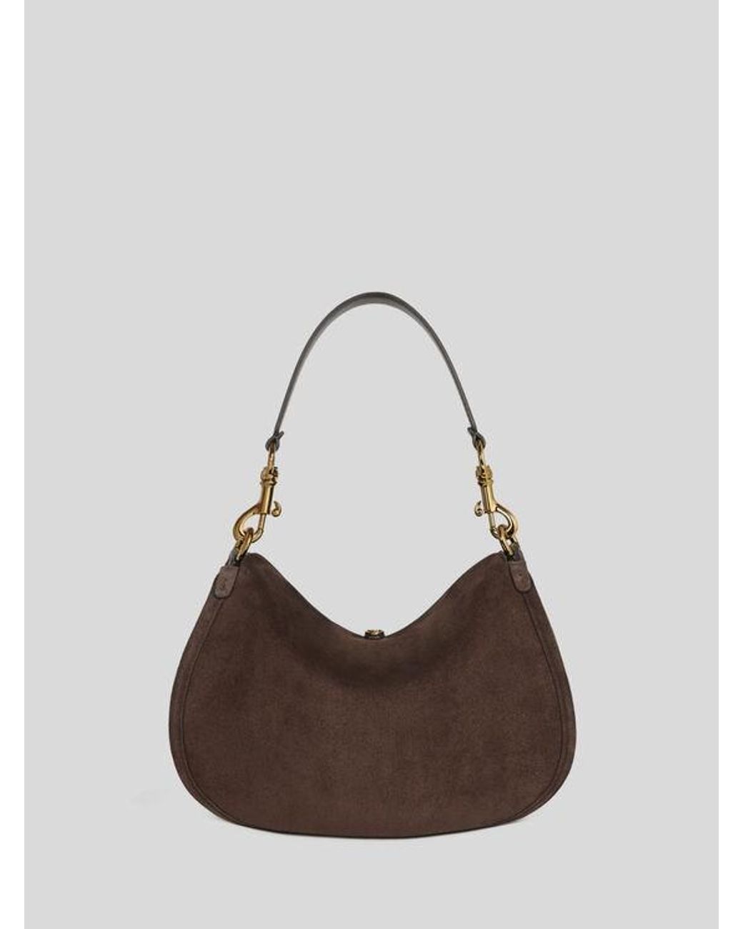 Etro Brown Medium Suede Pony Bag