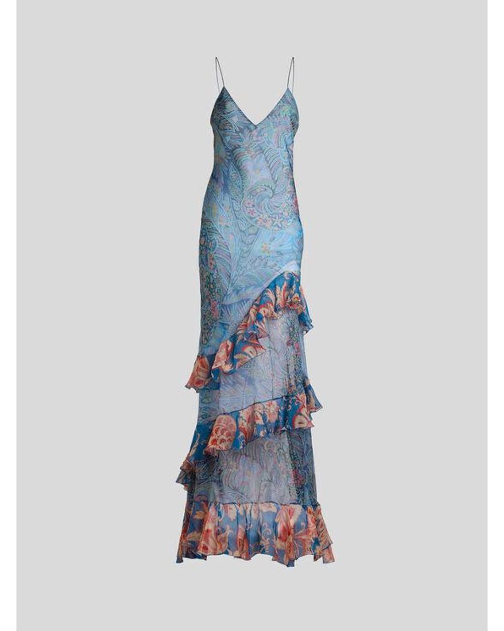Etro Blue Long Dress