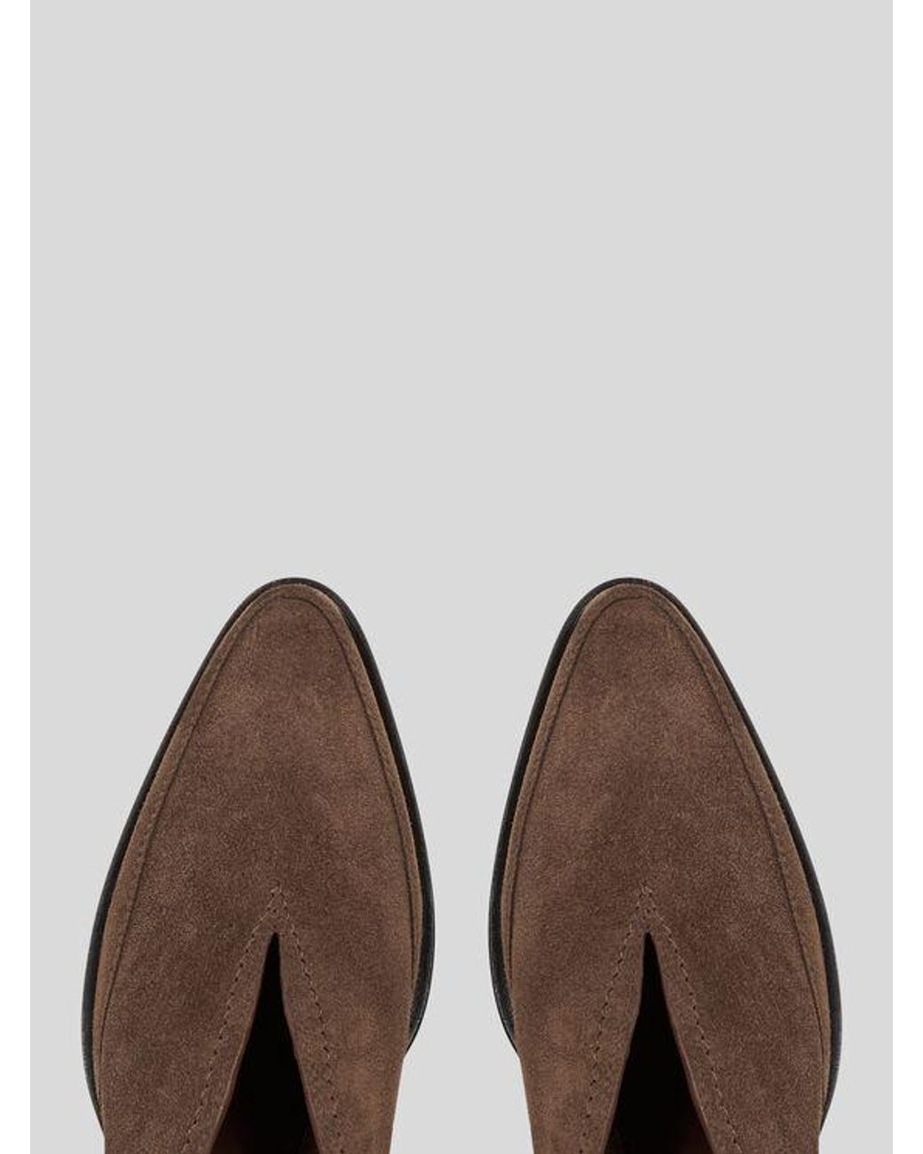 Etro Brown Suede Mules With Texan Heel