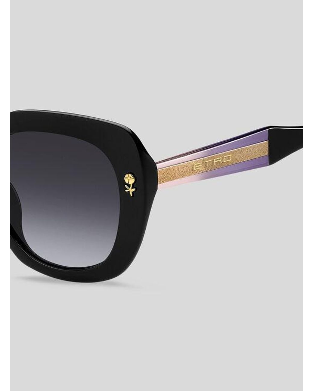 Etro Black Colour Stripes Sunglasses