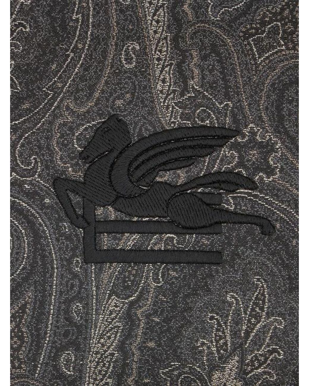 Etro Gray Large Arnica Pouch for men