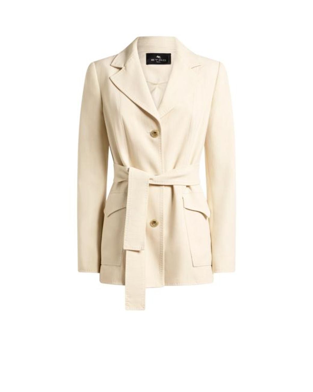 Etro Natural Field Jacket With Belt