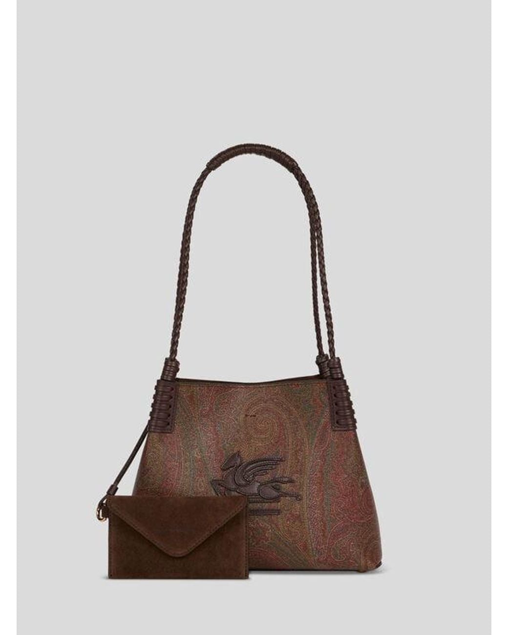 Etro Brown Small Arnica Libra Tote Bag