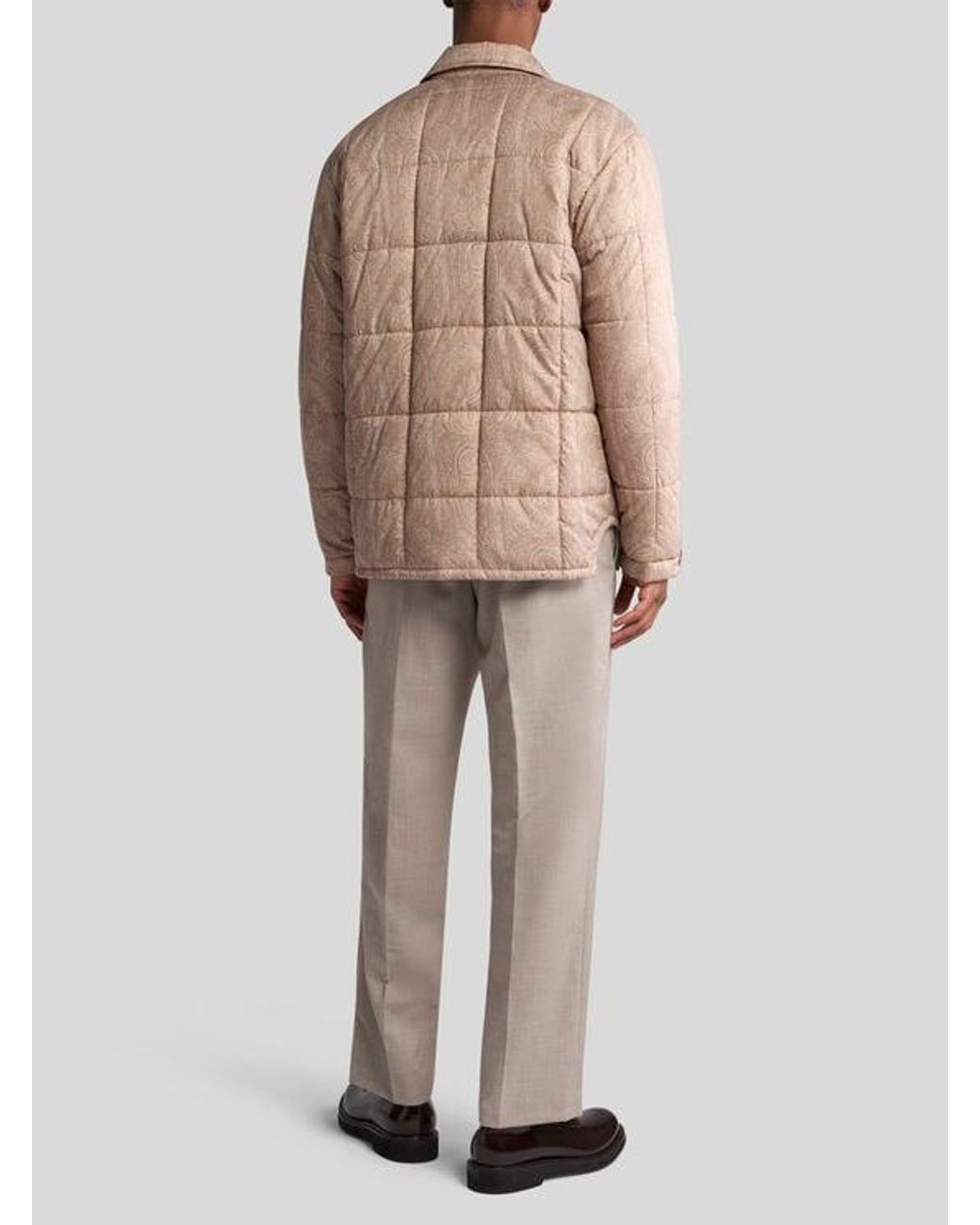 Etro Natural Quilted Overshirt for men