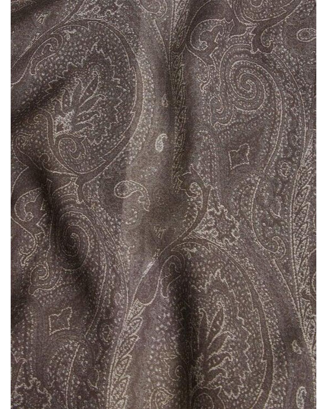 Etro Gray Silk Paisley Shirt for men