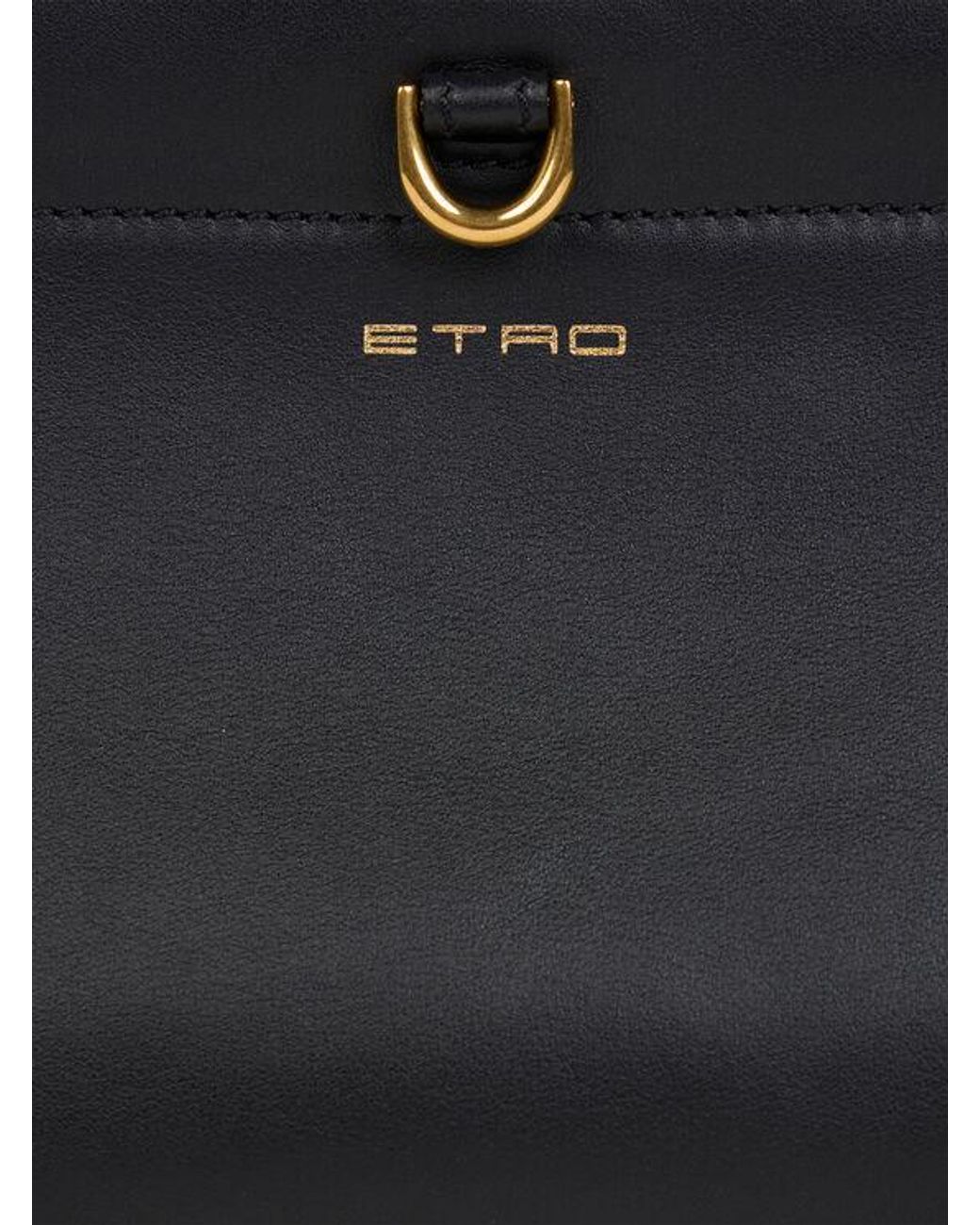 Etro Black Mini Leather Clutch Talk
