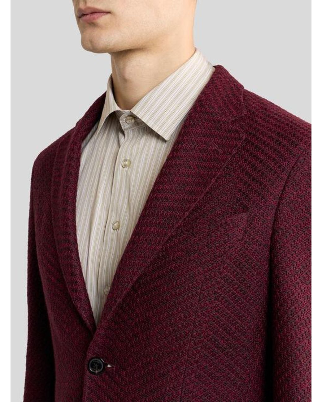 Etro Purple Single-Breasted Jacket for men
