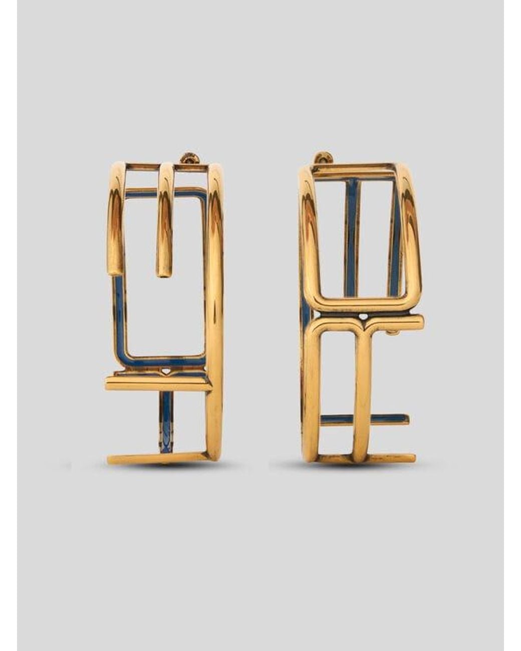 Etro White Hoop Earrings