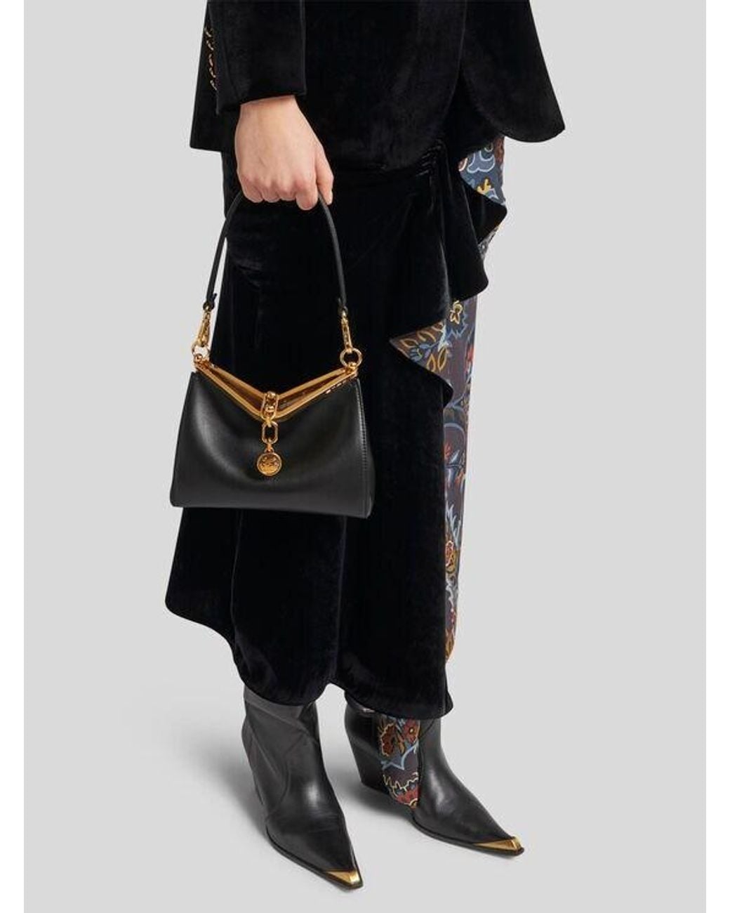 Etro Black Small Vela Bag