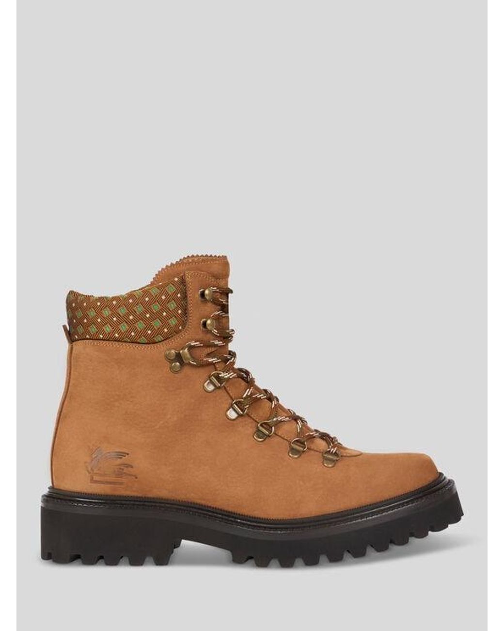 Etro Brown Trekking Ankle Boots for men