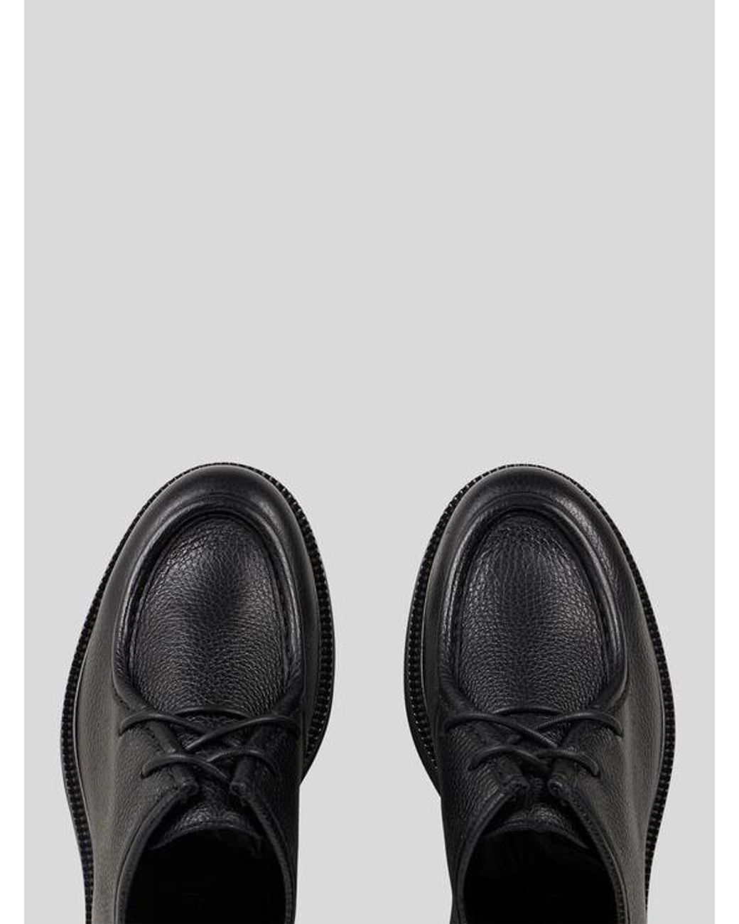 Etro Black Leather Lace-Up Shoes for men