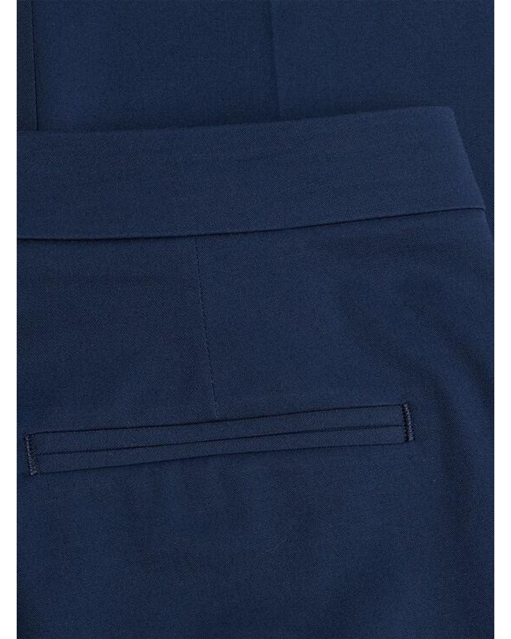 Etro Blue Cropped Stretch Cotton Trousers