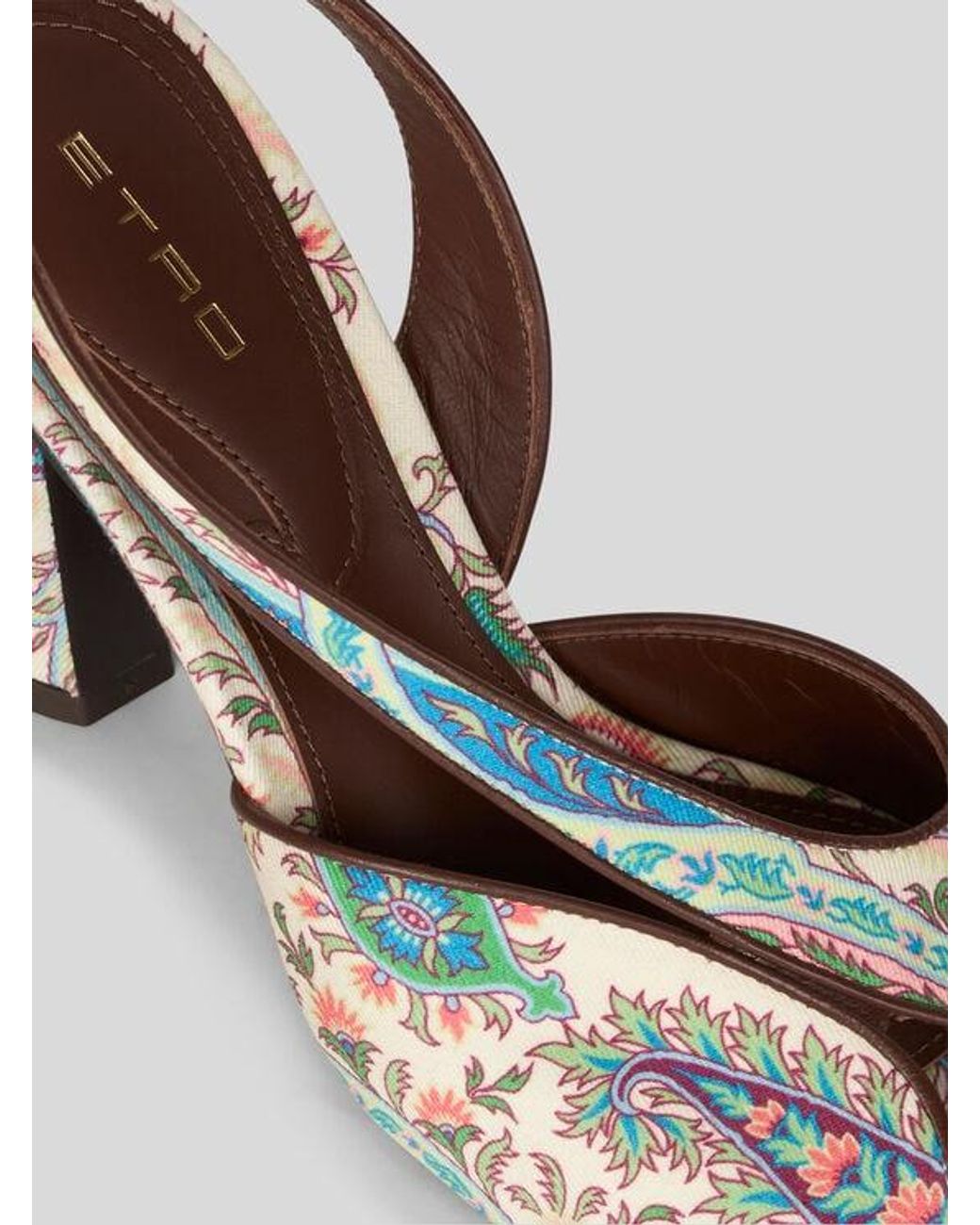 Etro Metallic High-Heeled Sandals