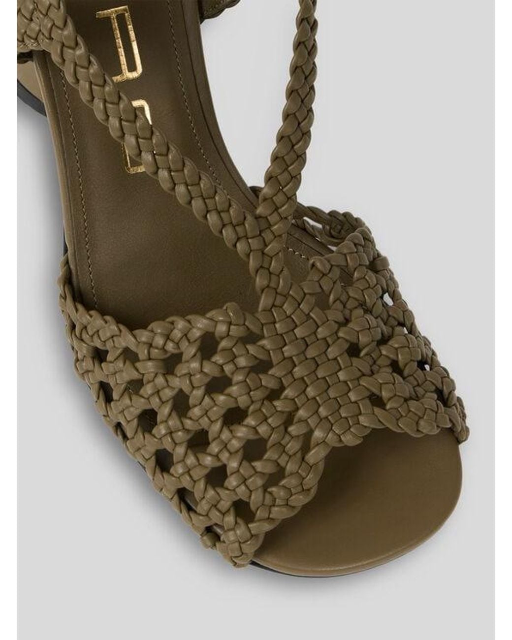 Etro Metallic Woven Sandals