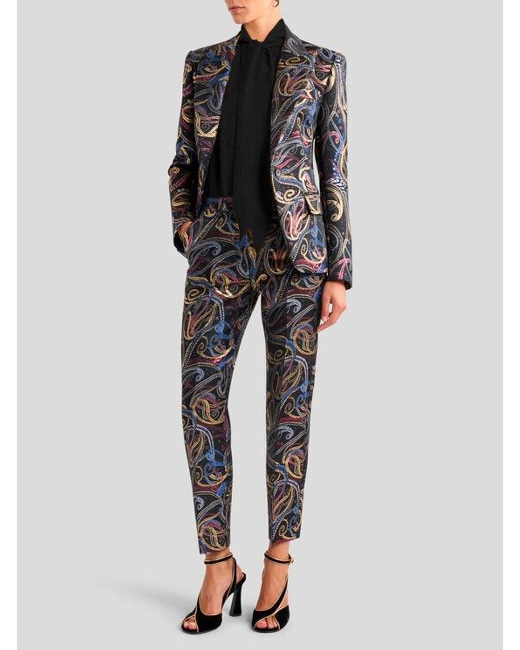 Etro Black Single-Breasted Jacket