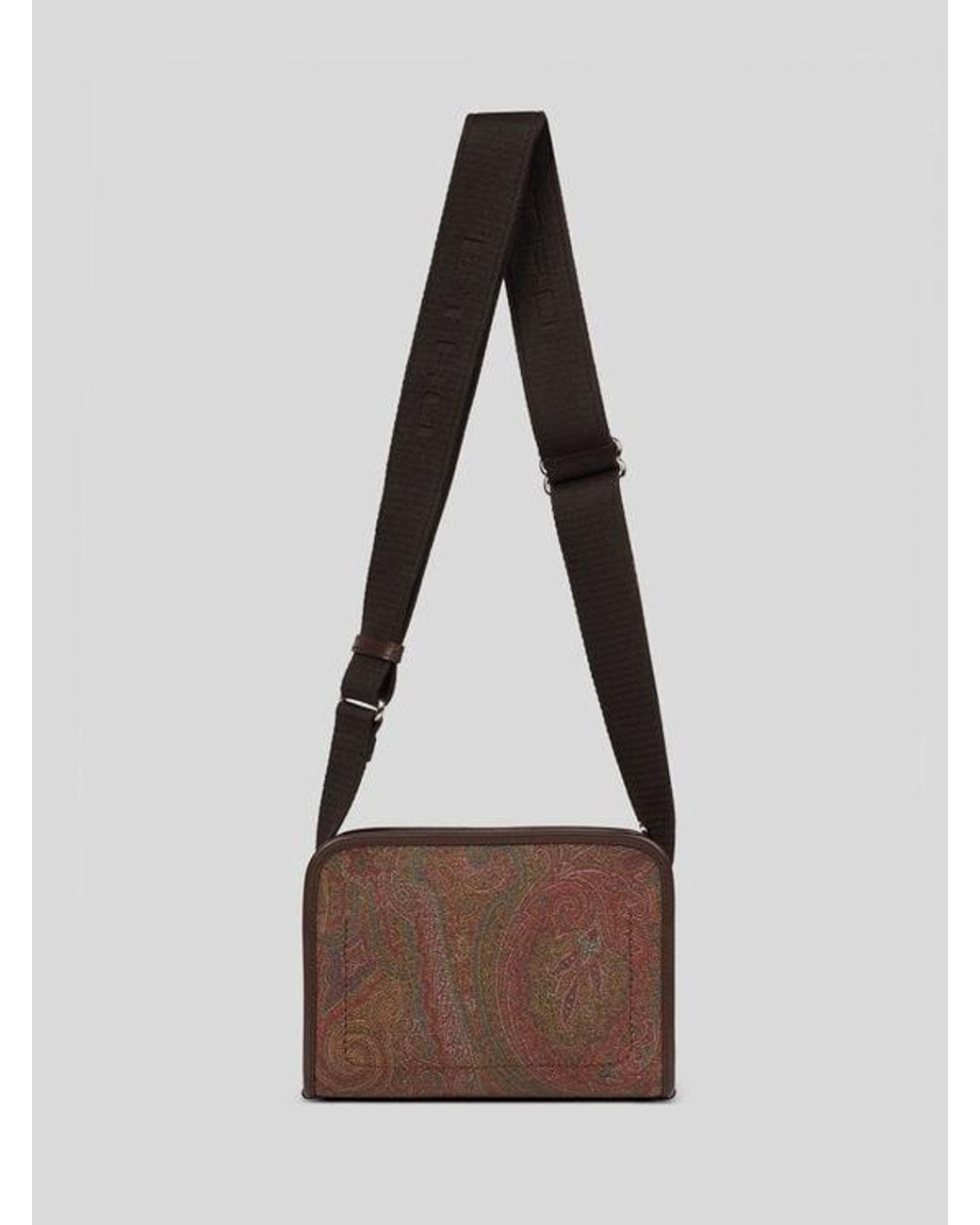 Etro Brown Arnica Camera Case With Shoulder Strap for men